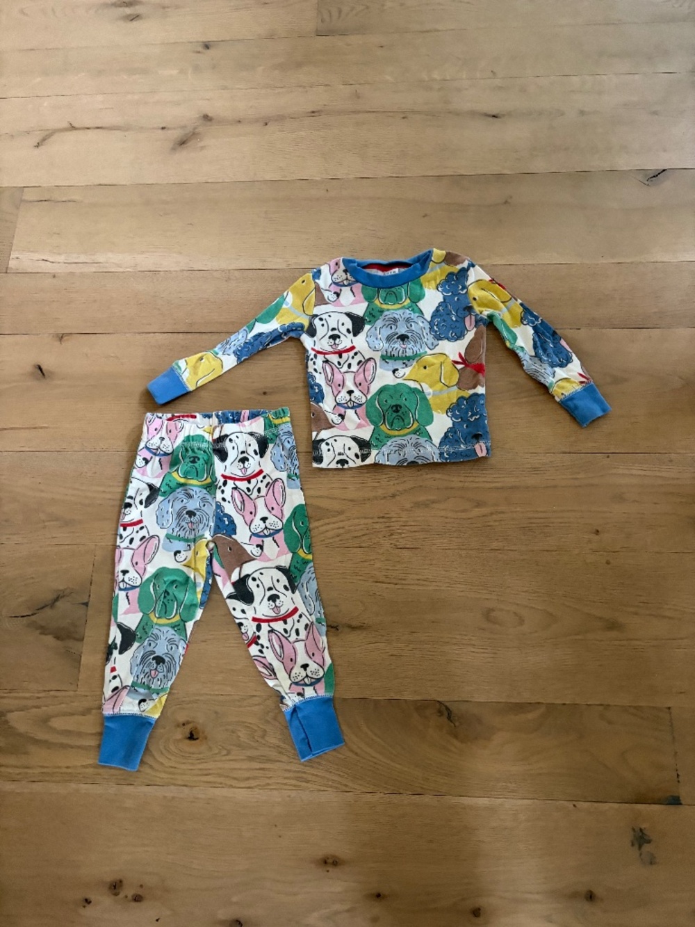 MINI BODEN KID BABY DOG  LONG SLEEVE PJ PAJAMA SET 18 24 MONTHS